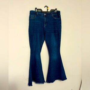 Women's Flared Blue Jeans